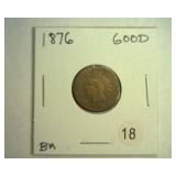 1876 INDIAN CENT GOOD