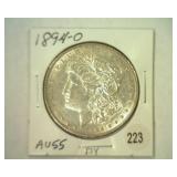 1894-O MORGAN SILVER DOLLAR AU-55