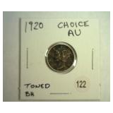 1920 MERCURY DIME CHOICE AU TONED