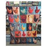 Super soft chicken "quilt" printed blanket, 6