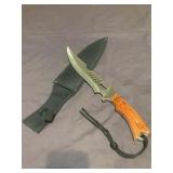 15-1/2" fixed blade Wood handle knife*