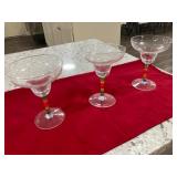 3 Festive Margarita Glasses