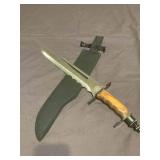 20-1/2" custom Bowie Wood handle knife*