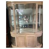 Blonde lighted China Hutch 6-1/2