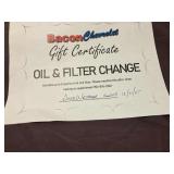 Oil/Filter change at Bacon Chevrolet- Frankston