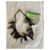 Really unique black wood necklace about 22 inches