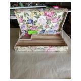 Fabric covered jewelry box 2 3/4 x 12 x 7