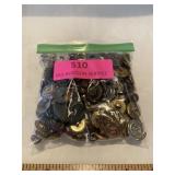 Collection of metal buttons
