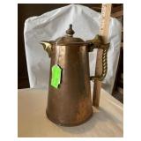Antique copper pitcher, colonial Virginia