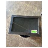 Wood display case glass top lockable front 4 x 14