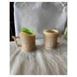 Whataburger Buffalo nickel coffee mugs 1980s