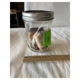 Vintage, ceramic insulators.  one wood