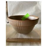 Vintage stoneware mixing bowl six and