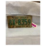 Texas Farm truck plates 1972 both