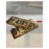 Texas farm truck 1963 both plates