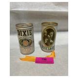 Antique Dixie beer cans