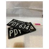 Texas 1966 both plates