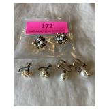 Assorted vintage earrings, clip and screw back