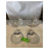 1970s Babycham champagne glasses set of two