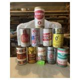 Collection of vintage beer cans
