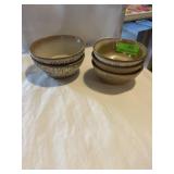 Frankoma Mayan Aztec bowls 7X and 7 XL