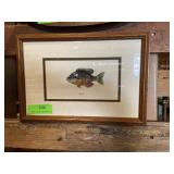 Matted and framed print 9 1/4 x 13 1/4