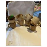 Frankoma coffee cups eight