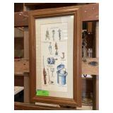 Matted and framed print 18 1/2 x 10 1/2