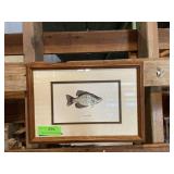 Framed and matted print  9 1/4 x 13 1/4