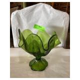 1950s handkerchief compote dish LE Smith 7 1/2