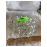 Clear cut Crystal ashtray cigar and cigarette..