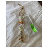 Necklace with assorted beads, 11 inch hanging