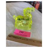 ï¿½ Joey the horseï¿½. Boyd Vaseline glass figurine.