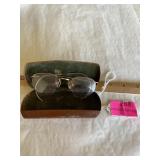 Vintage glasses with case glasses are trimmed and