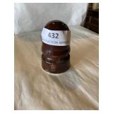 Brown, ceramic insulator