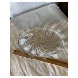 Mikasa glass sweet dish. peppermint clear 9 1/2