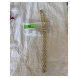 Gold tone link chain necklace 30 inches long