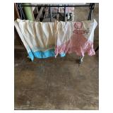 Vintage aprons tie at the waist