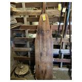 Antique folding wood ironing board top board