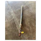 Colorful wood handled golf  umbrella