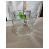 Small vintage glass water/juice pitcher