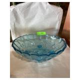 Vintage Indiana harvest blue carnival glass