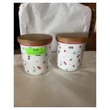 Vintage canisters with lids berries jubilee  6