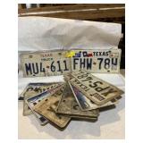 Assorted Texas license plates