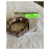 Vintage wood stretch bracelet larger size