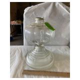 Colonial style oil, lamp base inside threads