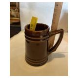 Ceramic brown beer stein