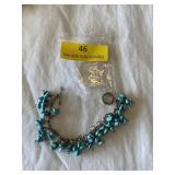 Turquoise dangle bracelet about 7 inches long