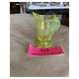 Boyd Vaseline glass childrenï¿½s miniature lamb