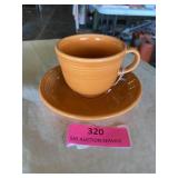 Vintage fiesta orange cup and saucer